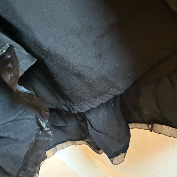 Anne Carson skirt, 💯% silk, black, whimsigoth, saloon girl, VTG Size 12 - Picture 3 of 7
